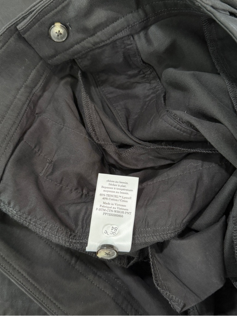 Everlane The Way-High Drape Pant Black Pleated NWT Size 14 Short - Picture 10 of 10